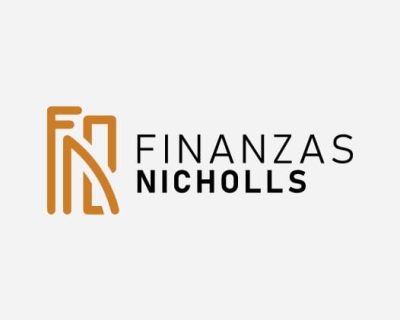 Monograma de las letras FNC acompañado del texto con el nombre Finanzas Nicholls